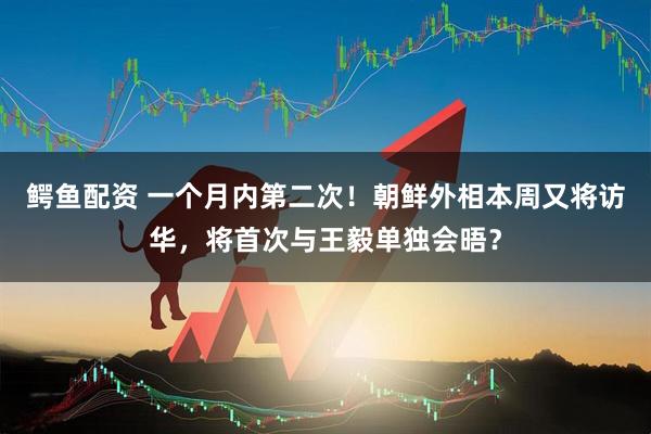 鳄鱼配资 一个月内第二次！朝鲜外相本周又将访华，将首次与王毅单独会晤？